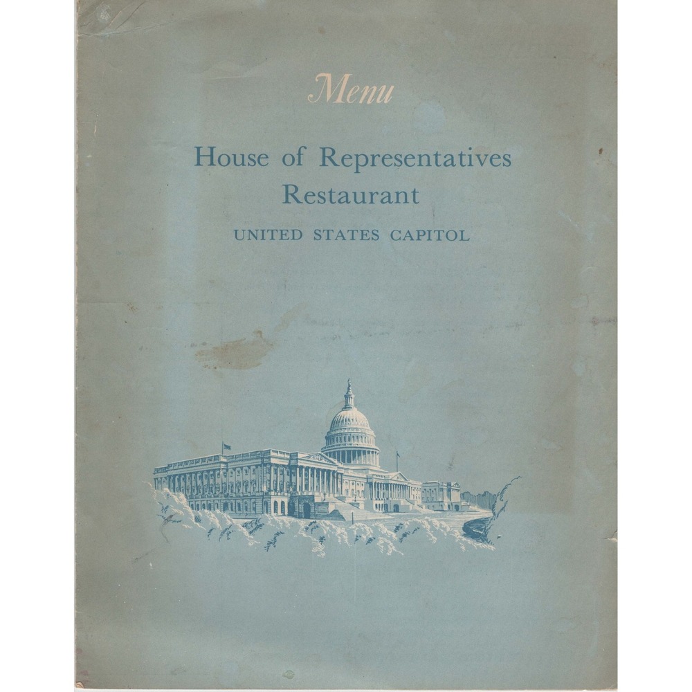 1968 Washington DC House of Representatives Restaurant Menu US Capitol - Picture 1 of 3